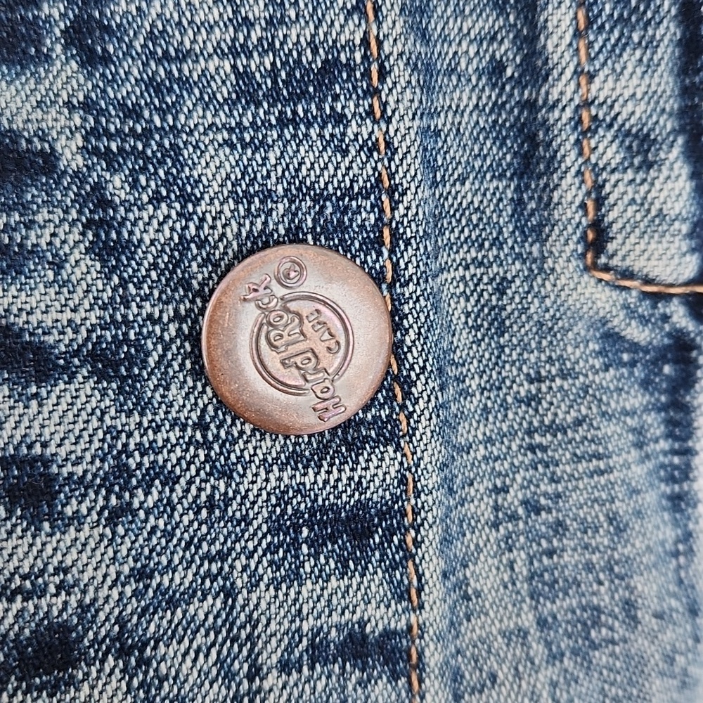 VTG Hard Rock Café Puerto Vallarta Collectible Distressed Jean Jacket (L) - Picture 8 of 11